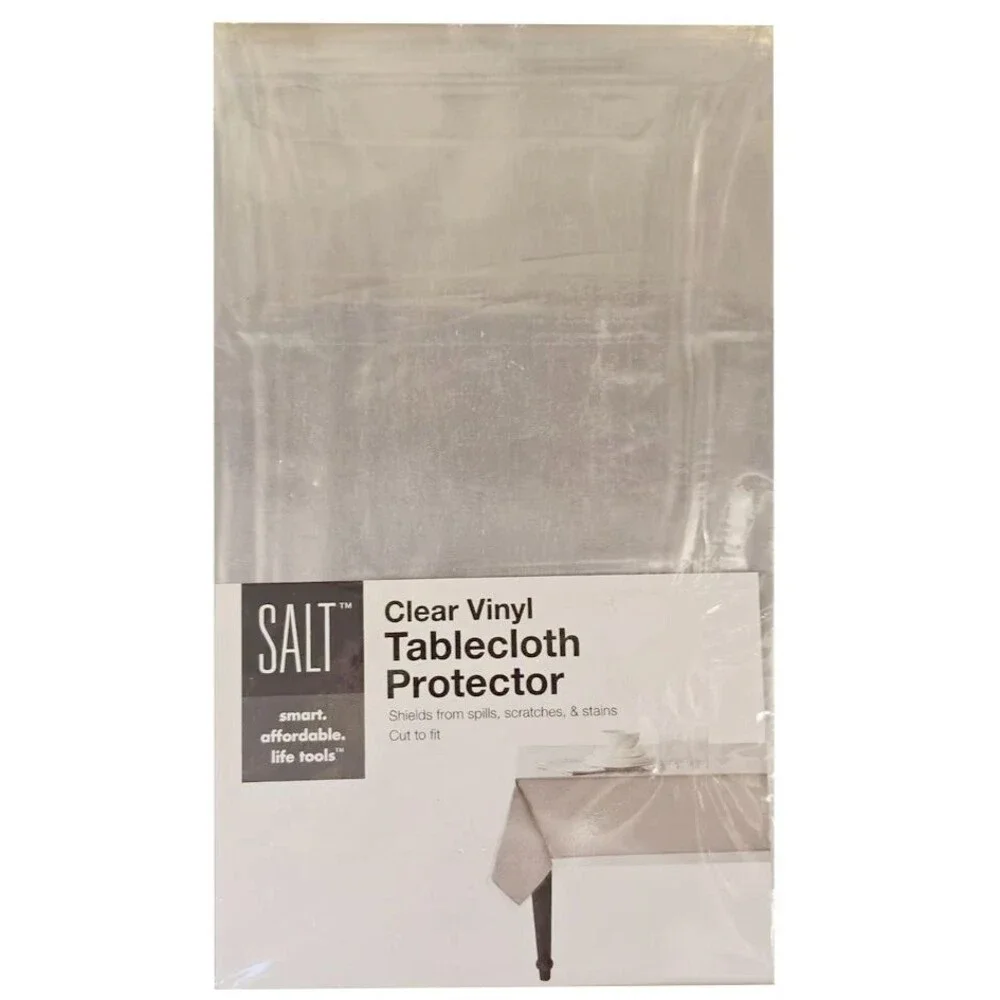 Salt Clear Vinyl Tablecloth 70